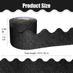 70Ft Shine Black Bulletin Board Borders，Scalloped Poster Boards Decorations Trim - Image 2