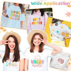 WRAPXPERT Pastel HTV 20 Packs Heat Transfer Vinyl Bundle, Boho Color Iron on - Image 4