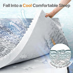 SINWEEK 1.5 Inch Mattress Topper 5-Zone Memory Foam Mattress Topper Pressure - Image 5
