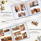 potricher Large Photo Album Self Adhesive 3x5 4x6 5x7 8x10 10x12 Pictures Linen - Image 3