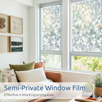 rabbitgoo Window Privacy Film, Crystal Icicles, 35.4" x 78.7" | Stained Glass - Image 2