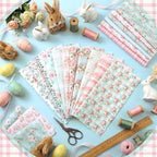 HunnmingRe 20 Pcs 10''x10'' Floral Greenery Quilting Fabric Square Watercolor - Image 3