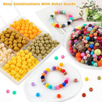 300Pcs Silicone Beads 9mm Mix Color, Bulk Silicone Beads 9mm - Image 5