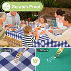 Smiry Rectangle Table Cloth, Waterproof Vinyl Tablecloths - Image 5
