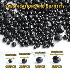 800Pcs 4/6/8/10mm Round Crystal Glass Beads - Image 2