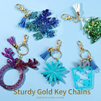 LEOBRO 60 PCS Lobster Claw Clasps and Key Rings, Keychain Clips and Key Chain - Image 3