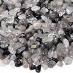 LAIDANLA Black Rutilated Quartz 400pcs Natural Chip Stone Beads 5-8mm Healing - Image 2