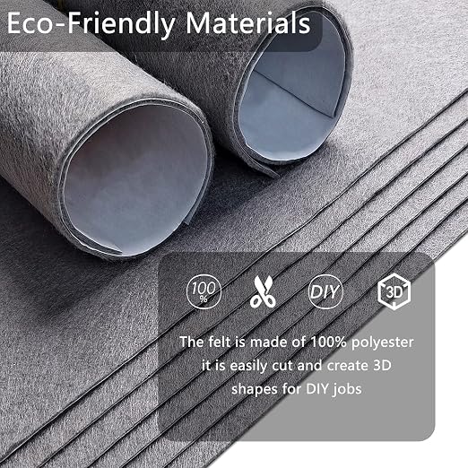 Jtnohx Self Adhesive Felt Sheets, 12 Pieces Felt Fabric - Image 6