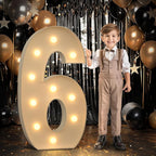 imprsv 4FT Marquee Number 6 Light up Number 6th Birthday Decorations Large by Letsmakeitimpressive
