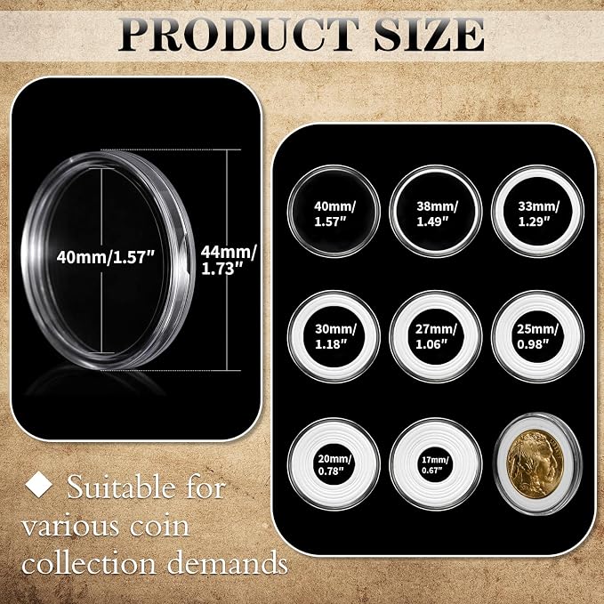 63PCS Silver Dollar Coin Holder, Coin Holders - Image 2
