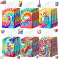Kolldenn 24 Pcs Tie Dye Party Favor Bags Hippie Goodie Gift Paper Bags by Unknown
