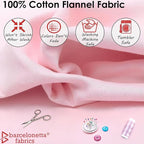 Barcelonetta | 100% Cotton Flannel Fabric | Super Soft | 180GSM, Medium Weight - Image 3
