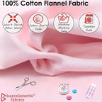 Barcelonetta | 100% Cotton Flannel Fabric | Super Soft | 180GSM, Medium Weight - Image 3