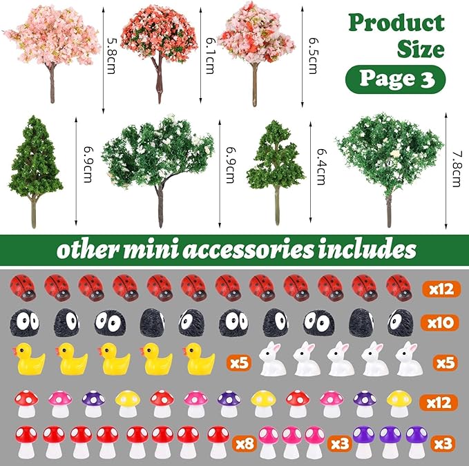 109 Pcs Fairy Garden Accessories Fairy Garden Kit Miniature Fairy Figurines - Image 5