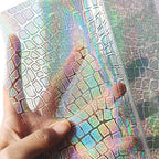 HYANG Transparent Stone PVC Super Clear Holographic Vinyl Faux Leather Sheets 1 - Image 2
