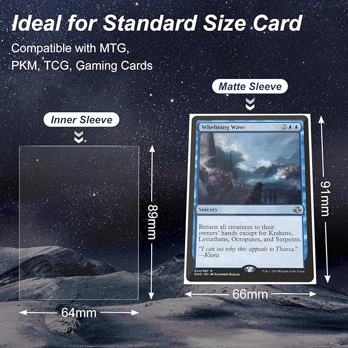 400 Pack Card Sleeves, 200 Matte White Trading Card Sleeve and 200 Inner - Image 3