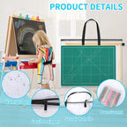 YOPCDJ 25x19 inches Art Portfolio Case, Storage Chart Art Portfolio Bag - Image 3