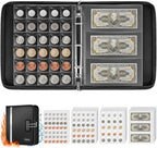 Coin Collection Book Holder for Collectors, 484 Pockets Fireproof Coin by YTONET