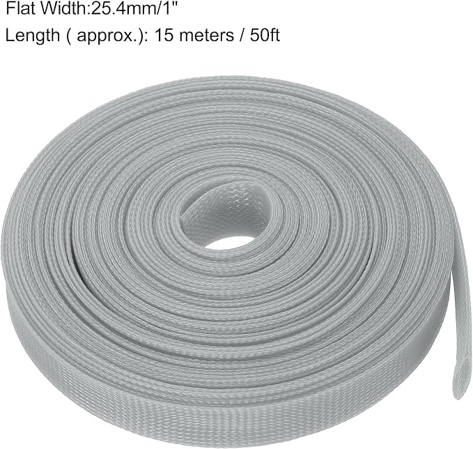 uxcell Expandable Sleeving, 1-inch 50ft Cable Sleeve - Image 3