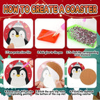 DOZEEZOP 6-Pack Diamond Art Coaster Kit - Image 3
