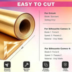Gold Permanent Vinyl for Cricut Cutting Machine, Waterproof, Durable Gold Vinyl - Image 3