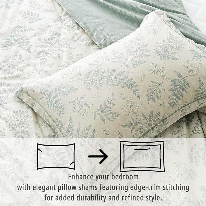 LEMIROE Botanical Cotton Comforter Queen Size - Image 3