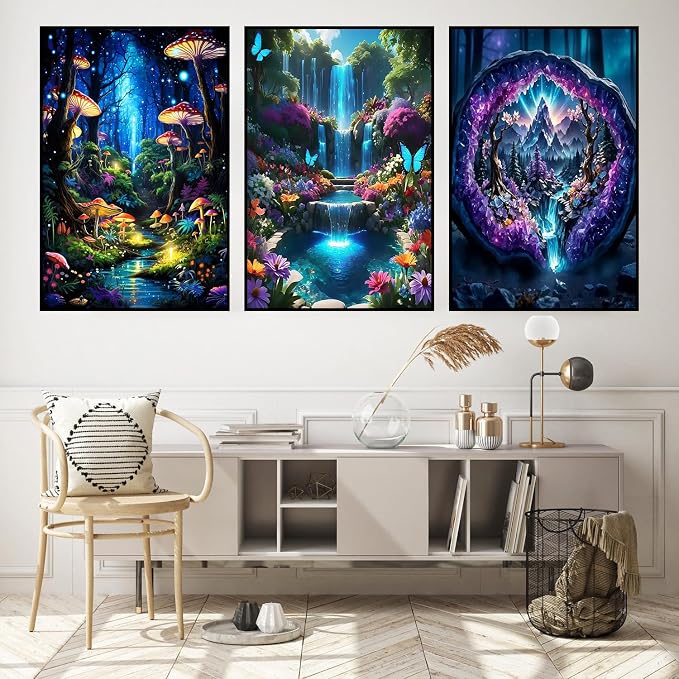 3 Pack Framed Paint by Numbers for Adult - Image 2