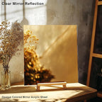 12x12 Inches Deep Gold Mirror Acrylic Sheet – 2 Pcs Reflective Acrylic Panel - Image 2