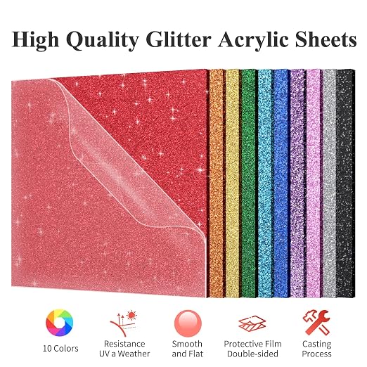Glitter Acrylic Sheets for Engraving - Image 3
