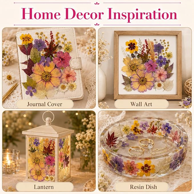 163 pcs Dried Flowers for Resin, Natural Flowers and Leaves Kit - Image 8