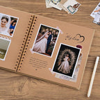potricher 10 x 10 Inch DIY Scrapbook Album 40 Pages Hardcover Kraft Paper Scrap - Image 3