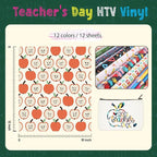 Tintnut School Theme Heat Transfer Vinyl, easy cut & weed, stretch washable - Image 2