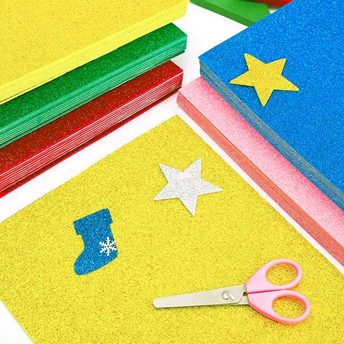 10 Sheets Glitter Cardstock Paper Self-adhesive Backs 30 X 20cm A4 Paper - Image 3