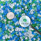 Keedolla 0.5 Lb Blue Green Betta Fish Tank Rocks Gravel Frosted Glass Beads - Image 4