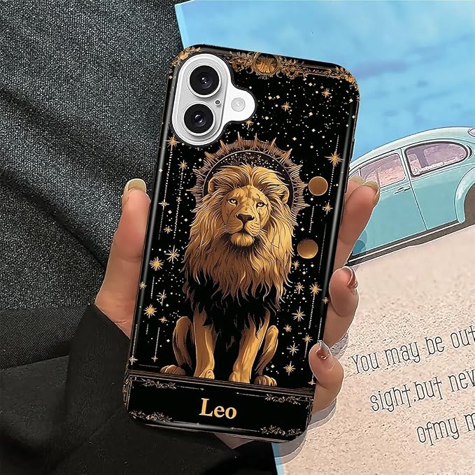 ZHEGAILIAN Case for iPhone 16 Plus, Galaxy Lion Gold Durable Shockproof - Image 5