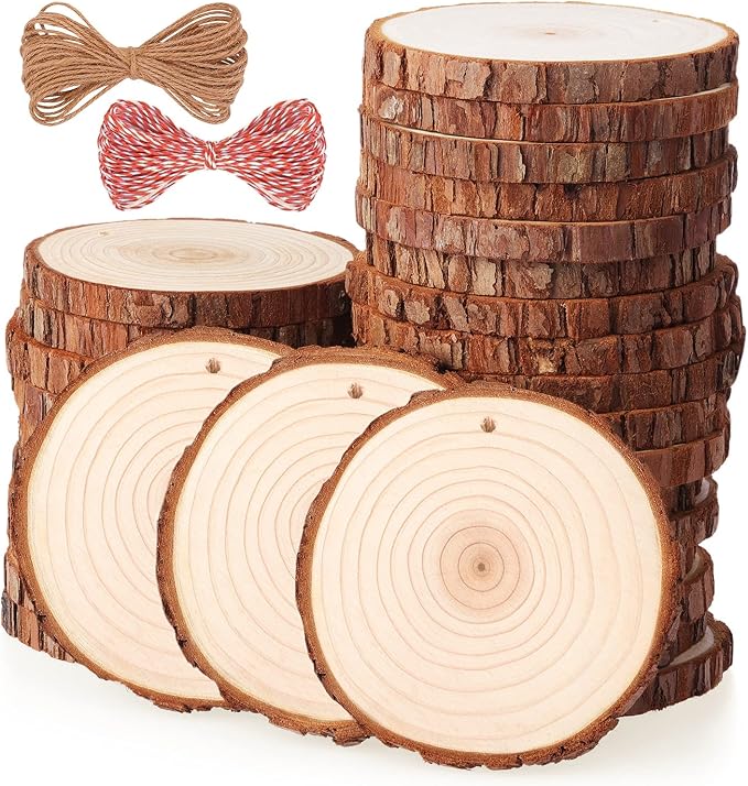 Fuyit Unfinished Wood Slices by Fuyit