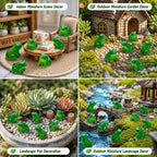 Exasinine 30 Pcs Resin Mini Frogs Green Frog Miniature Figurines Animals Model - Image 7