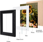 eletecpro 5x7 Vintage Picture Frame, Glass Cover, Horizontal or Vertical - Image 2