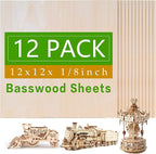 Basswood Sheets 12"x12"x1/8", 3mm Basswood by Unknown