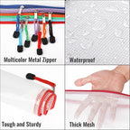 EOOUT 32pcs Mesh Zipper Pouch Bags, Mesh Bags - Image 3