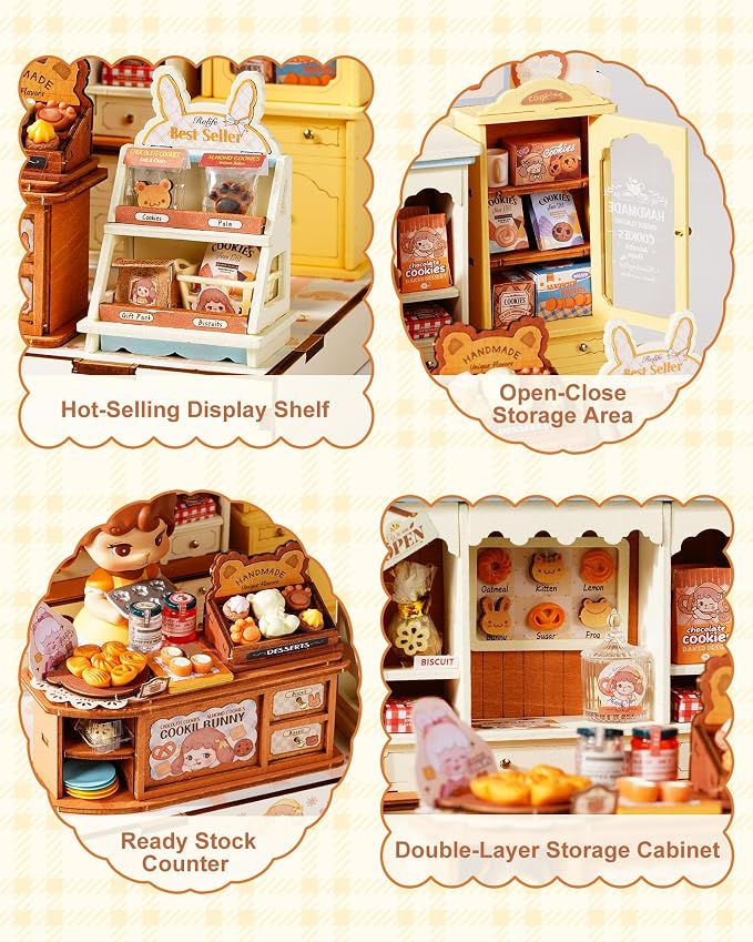 Rolife DIY Miniature House Kit for Adults, Mini Wooden Dollhouse Kit, Tiny - Image 3