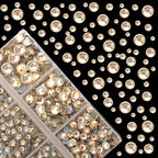 4000Pcs Mixed Size Hot Fix Round Crystals Gems Glass Stones Hotfix Flat Back - Image 2