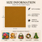Antique Gold Large Felt Fabric 36" x 36", 1.4 mm Soft Felt Sheet, Nonwoven - Image 3