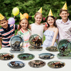 Naozinebi 72PCS Dinosaur Birthday Plates Dinosaur Party Supplies Dino World - Image 7