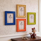 4 Pack 5 x 7 Picture Frame, Wood Beaded Boho Photo Frame, Vintage Photo Display - Image 8