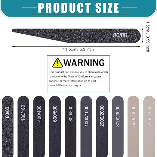 Honoson 20 Pcs Sanding Sticks for Plastic Models Polishing Sticks Assorted - Image 2