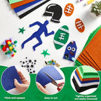 gisgfim 42Pcs Football Felt Fabric Sheets Craft Kit 8 x 12 Inch Green Brown - Image 3
