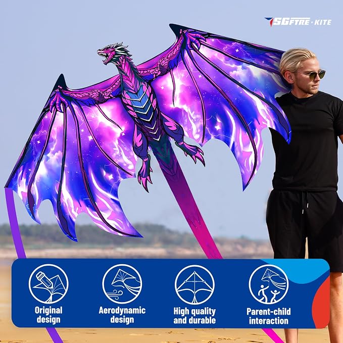 SGftre Complete Kite with Handle, Line & Accessories, Family Outdoor Activities - Image 3