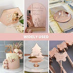 5 Pack Rose Gold Mirrored Acrylic Sheets, 12x12 Inch, 1/8 in Thick | Plastic - Image 7