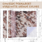 Tintnut Beige Cow Permanent Vinyl Roll 12in x 5ft Cowhide Adhesive Vinyl | - Image 2